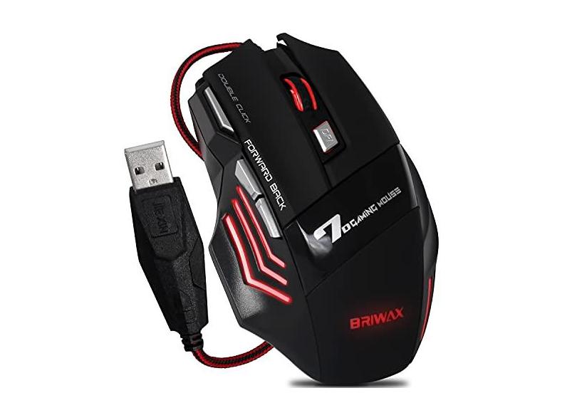 Mouse Gamer Laser 3200dpi Profissional Usb Led 7 Botões Botão Double Click Pc Notebook Ps4 Xbox