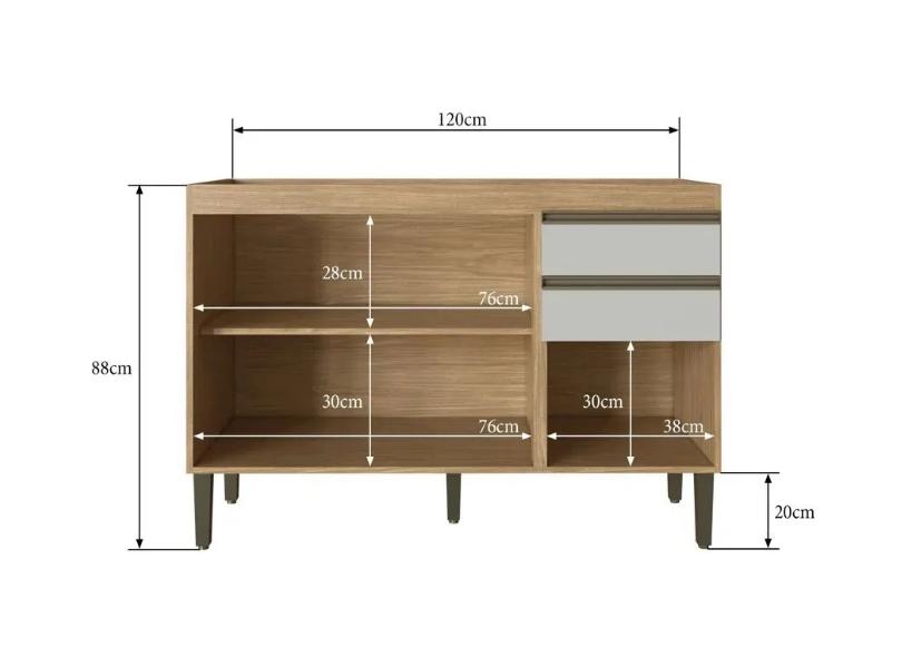 Cozinha Compacta 3 Gavetas 7 Portas Casablanca Casamia