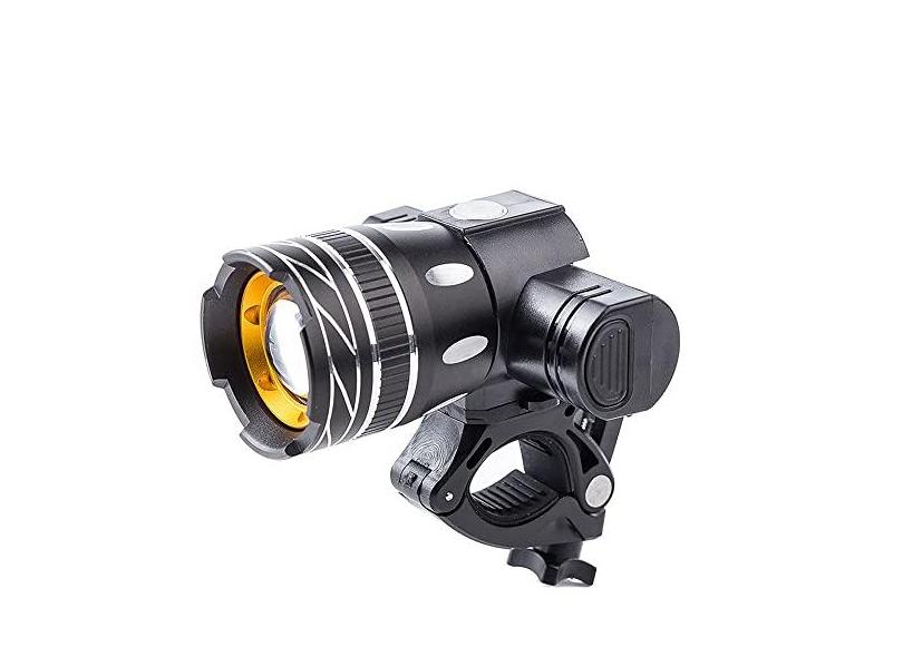 Luz de bicicleta,Lanterna frontal de bicicleta lanterna recarregável usb com 3 modos de luz para guidão de 22-28 mm de diâmetro mountain bike road