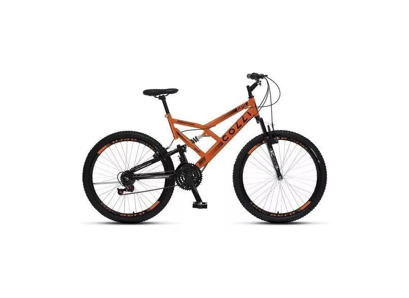 Bicicleta Colli Gps Dupla Suspensão 21 Marcha Aro 26 Laranja