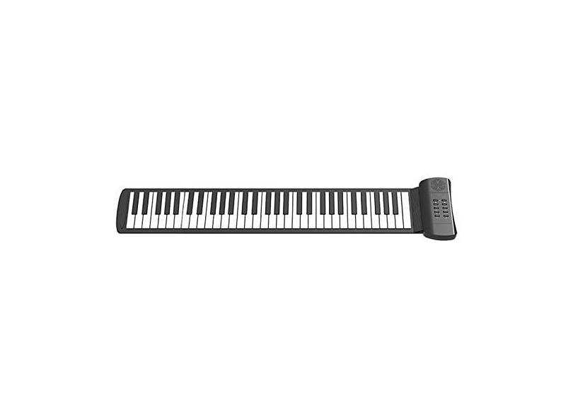 Piano Roll Up de 61 Teclas, Alto-falante Embutido, 16 Tons, 6 Demonstrações, Sustentação de Gravação, Entrada para Fone de Ouvido, Piano Silencioso, Teclado Flexível, Com Ampla