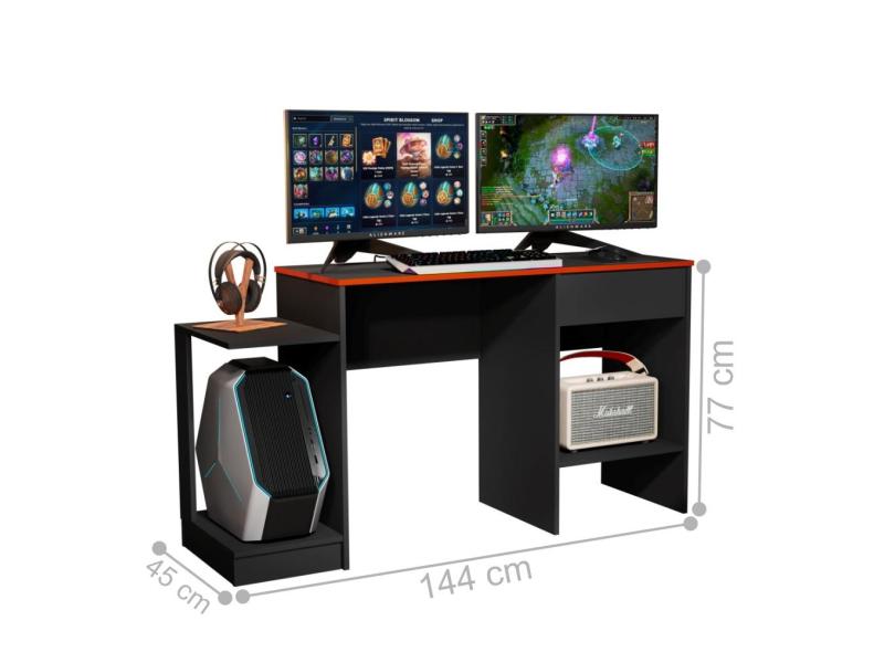 Mesa Gamer Cubatic Preto Vermelho em Promoção é no Buscapé