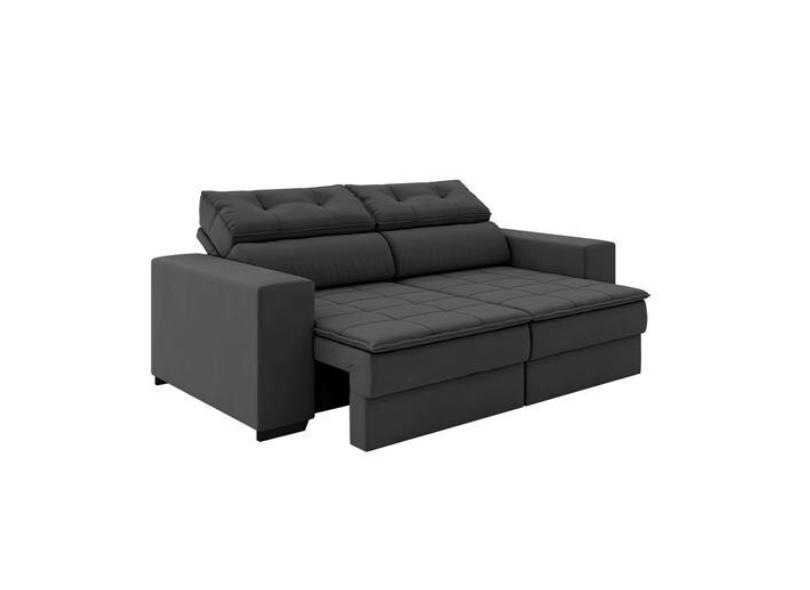 Sofá 4 lugares Reclinável Retrátil Suede Fenix Besthouse