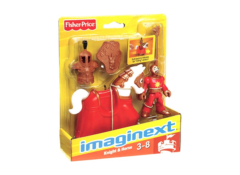 Boneco Imaginext Castelo Cavaleiro Bom e Cavalo - Mattel