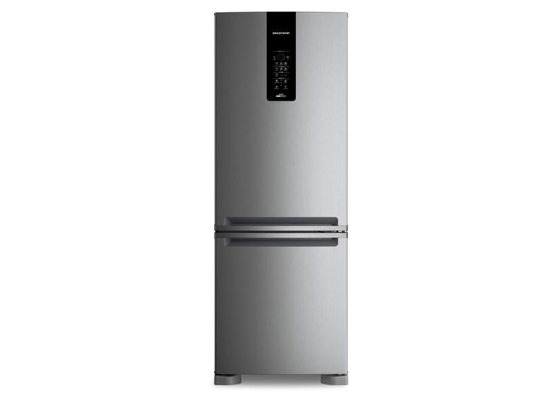 Geladeira Brastemp BRE59FK Frost Free Inverse 461 Litros cor Inox