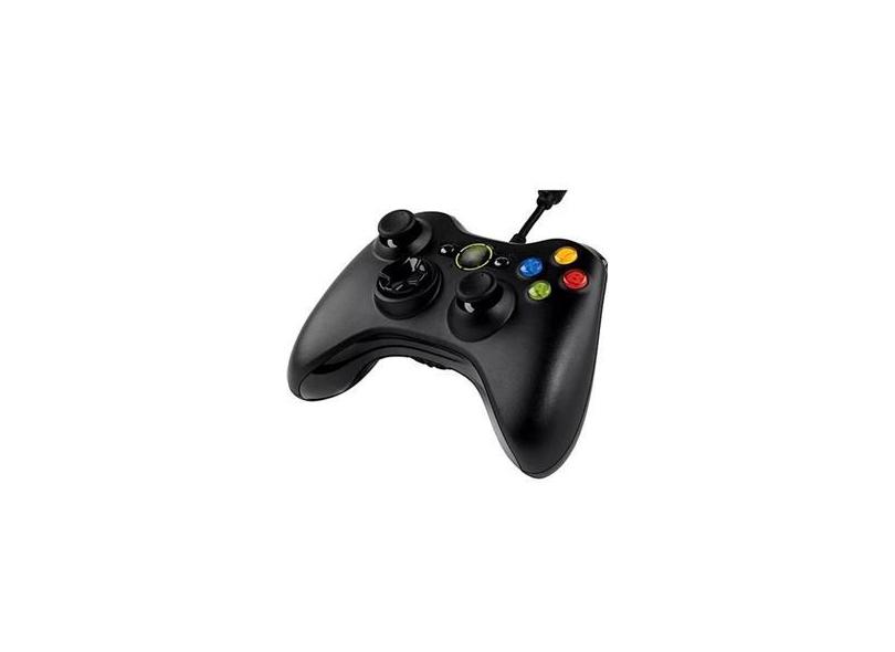 Controle Com Fio Xbox 360 E Pc Slim Joystick Plug And Play Com O