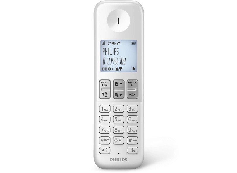 Telefone sem Fio Philips Secretaria Eletrônica D2351