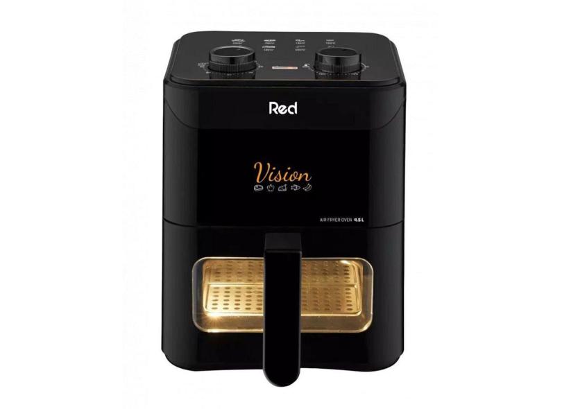 Fritadeira Elétrica Sem óleo Oven Air Fryer Red Mobile Vision AF450 Capacidade do Cesto 4,5l 