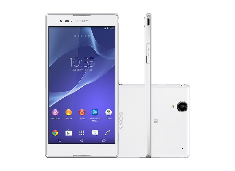 Smartphone Sony Xperia T2 Ultra Dual D5322 Câmera 13,0 MP 2 Chips 8GB Android 4.3 (Jelly Bean) Wi-Fi 3G