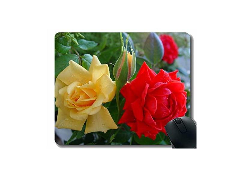 Mouse pad personalizado para jogos, mouse pad de borracha com rosas e flores