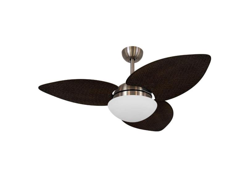 Ventilador De Teto Volare Bronze Vd42 Dunamis S3 Palmae 3 Pás Tabaco  - 