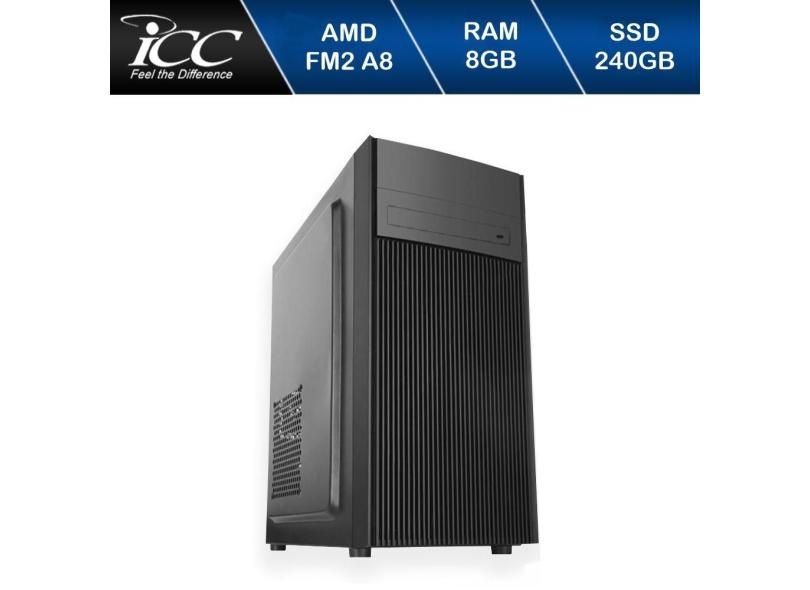 Computador Icc Processador Amd Fm2 A8 8gb de Ram Ssd 240 Gb Windows 10