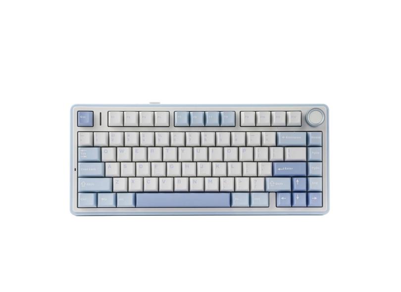 Teclado mecânico epomaker x Aula F75 Gasket 75% rgb Sea Salt