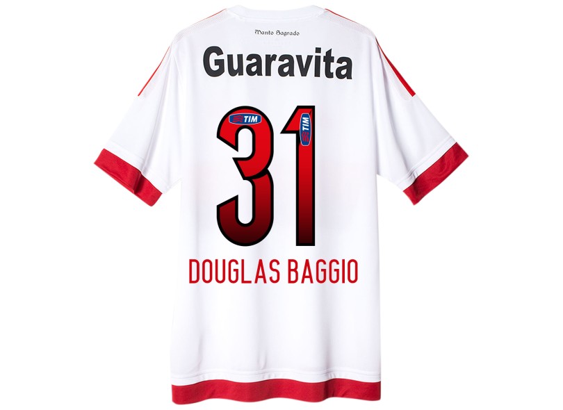 Camisa Torcedor Flamengo II 2015 com Número Adidas