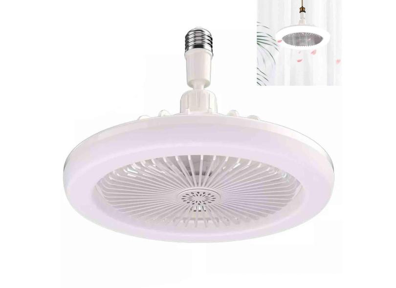 Ventilador Lampada de Teto Aromaterapia Led Ajustavel Quarto Casa Apartamento Sala de Estar Controle 3 em 1 Branco Frio Quente