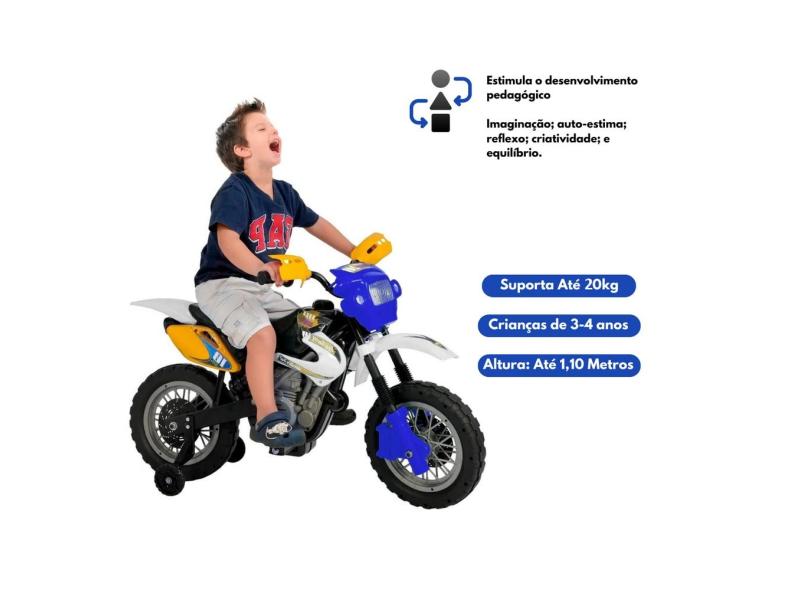 Mini Moto Elétrica Infantil X plast Moto Home PLay Motocross Elétrica Infantil Play Duo - Home Play