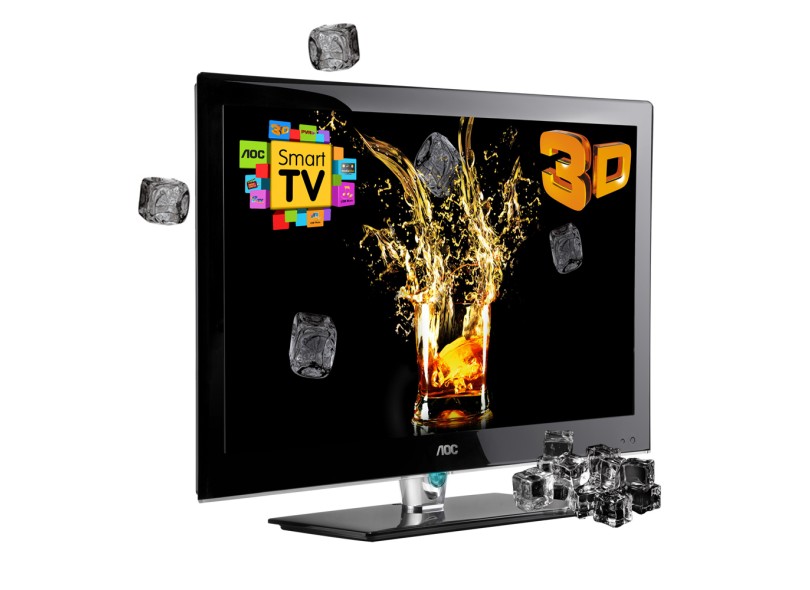 TV LED AOC Série 158z 46" 3D Full HD 4 HDMI Conversor Digital Integrado LE46H158z