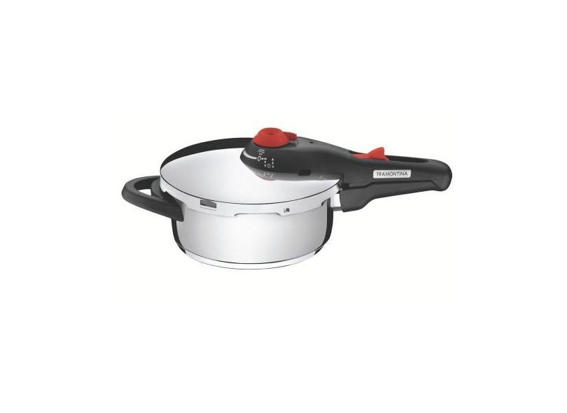 Panela De Pressão Tramontina Solar 22 Cm 3 Litros Em Aço Inox Com 5 Di