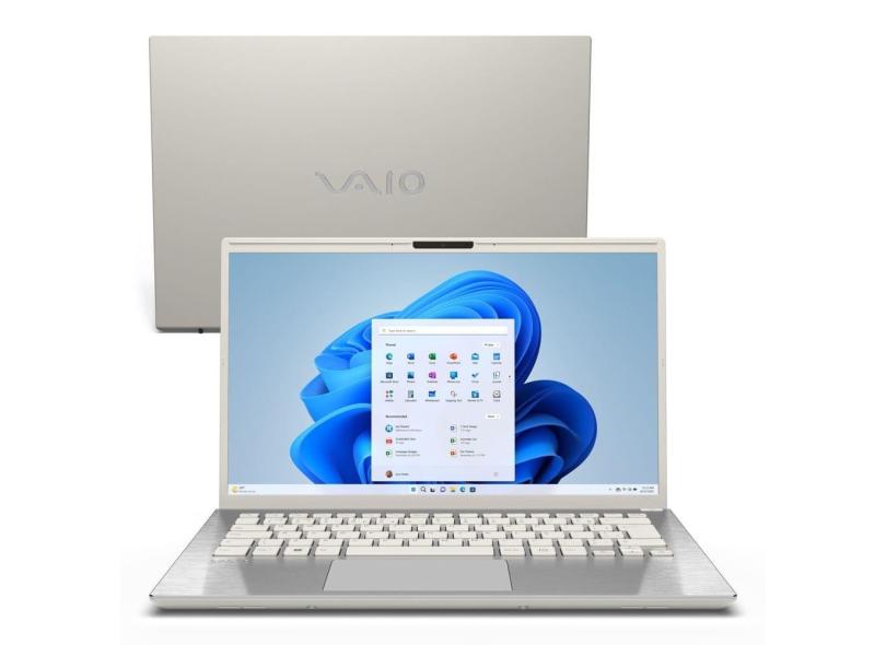 Notebook VAIO® F14 Intel® Core™ i7-1255U Windows 11 Home 32GB RAM 1TB SSD 14&quot; Full HD Leitor Digital – Branco