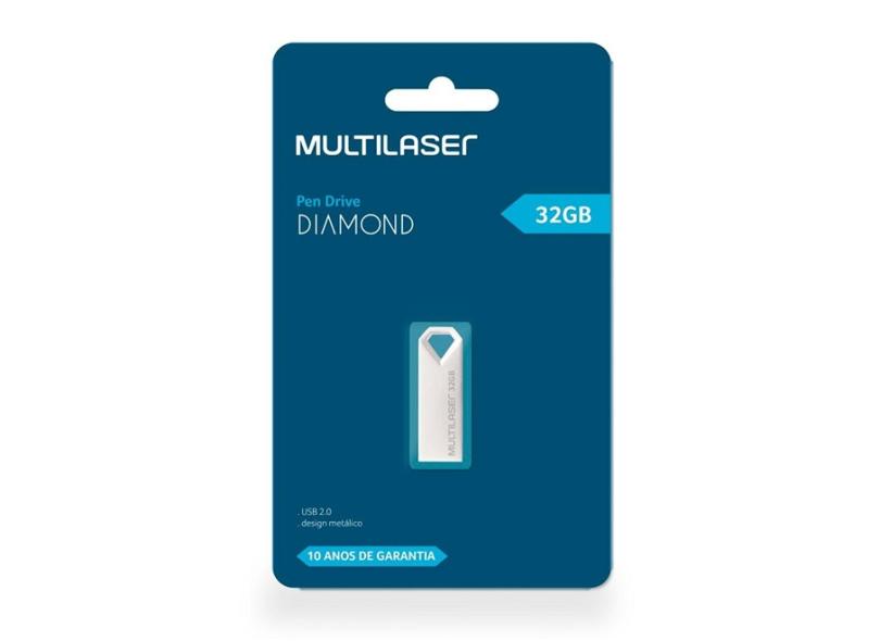 Pen Drive Multilaser 32 GB USB 2.0 Diamond