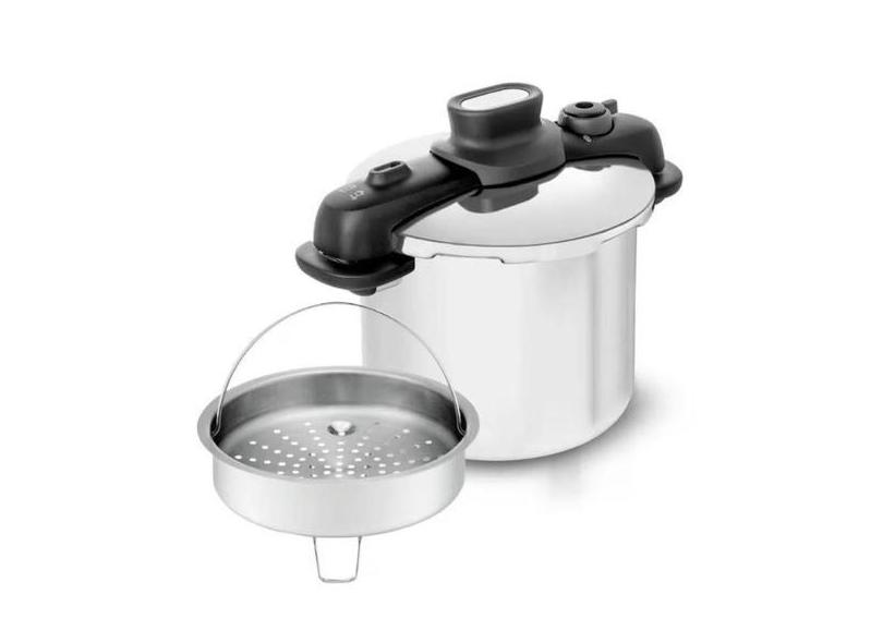 Panela De Pressão Com Cesto Em Inox Fundo Triplo 7 Litros Tefal