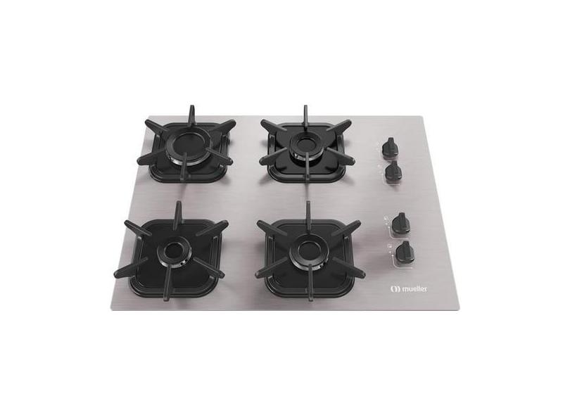 Fogão Cooktop 4 Bocas Alumínio Mueller Ultra Chama  - À Gás - Bivolt, 
