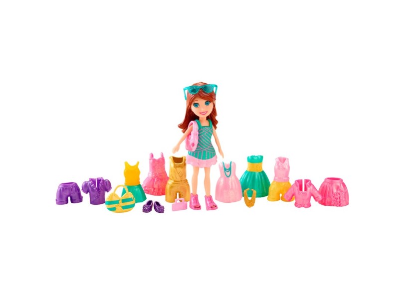 Boneca Polly com Roupinhas Lila Mattel