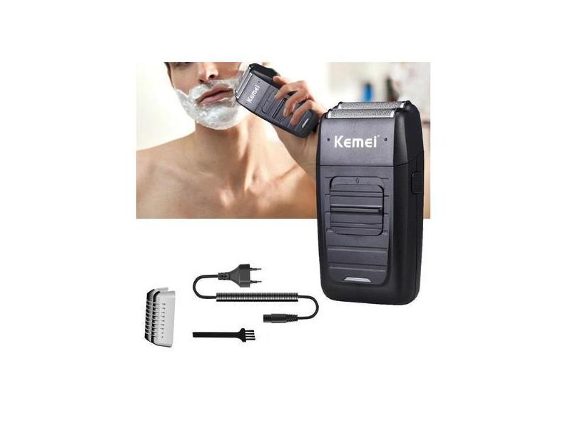 Barbeador Shaver Elétrico Sem Fio Kemei 2 Lâminas Km-1102