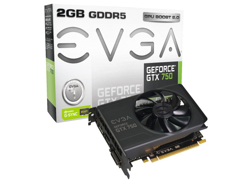 Placa de Video NVIDIA GeForce TX 750 2 GB DDR5 128 Bits EVGA 02G-P4-2752-KR