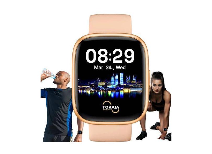 Relógio X-Watch Inteligente Smartwatch Quadrado Feminino Masculino Blu
