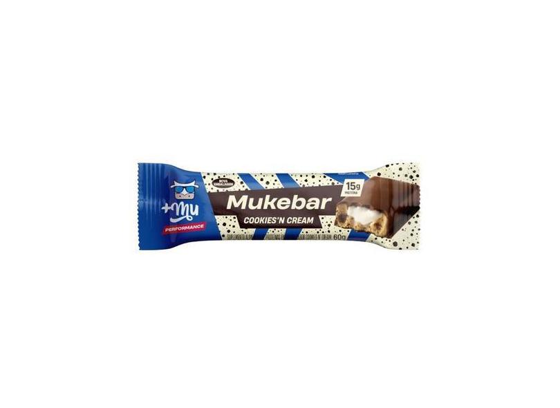 Barra De Proteína Mukebar Sabor Cookies N Cream 1 Unidade 60G Mu +Mu -