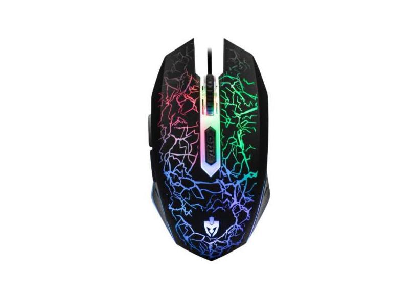 Mouse Gamer Rayden EG-104 2400 DPI 6 Botões LED Rainbow - Evolut