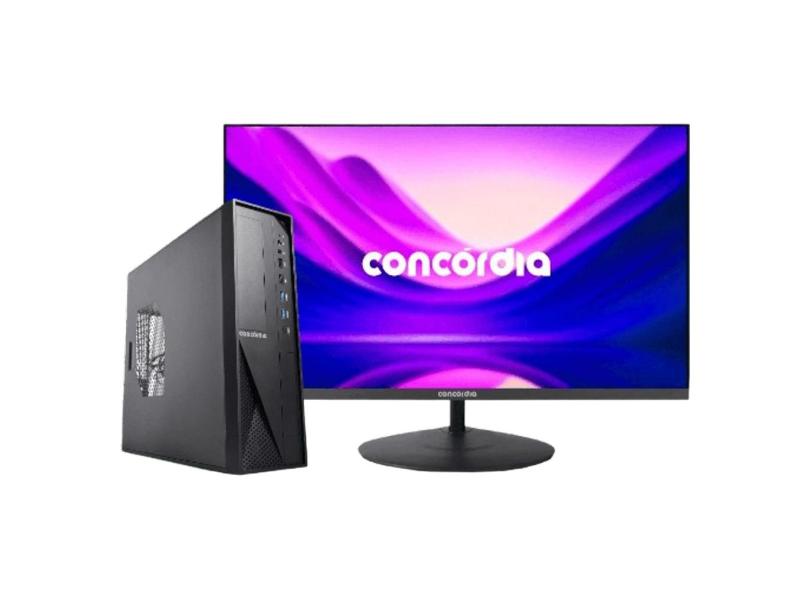 Computador SFF Concórdia Completo Com Monitor 23,8`` Processador Core I5 8GB SSD 240GB FreeDos 
