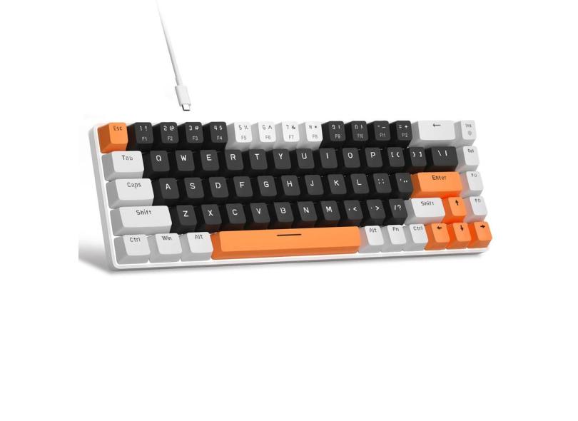 Teclado mecânico para jogos MageGee MK-Box 68 teclas preto/branco