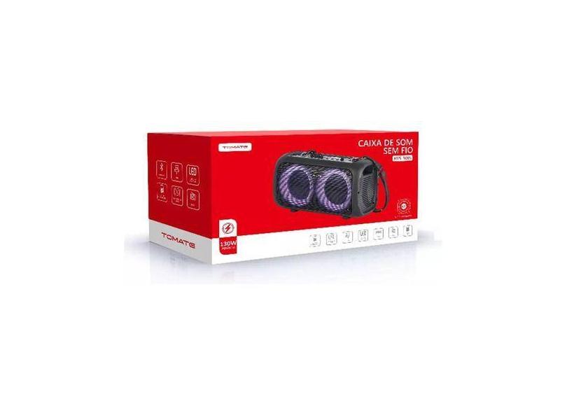 Caixa De Som Tomate Mts-1005 Bluetooth 120w Com Alça Rgb