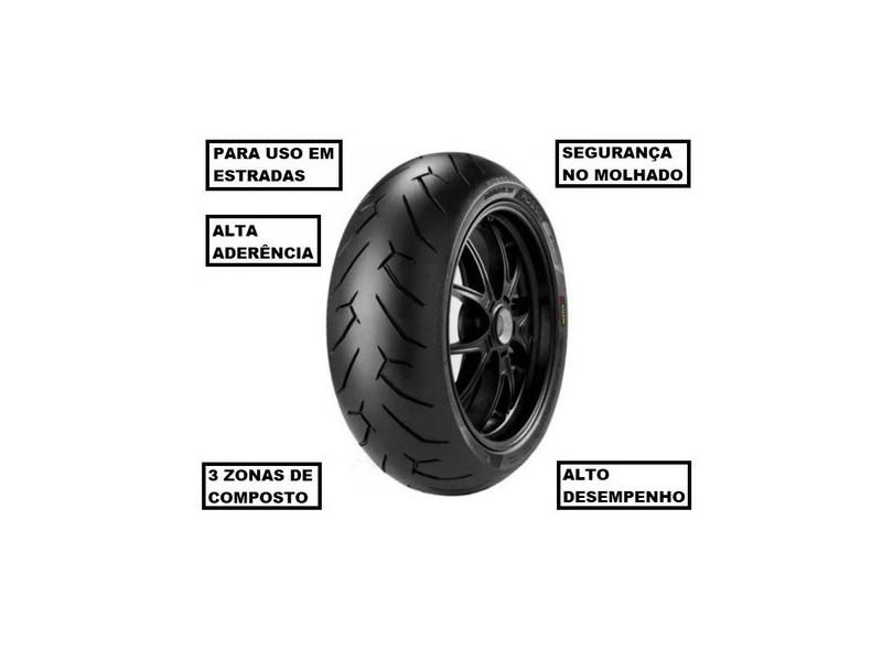 Pneu Pirelli Traseiro 180/55-17 73w Diablo Rosso 2 Suzuki Tl 1000