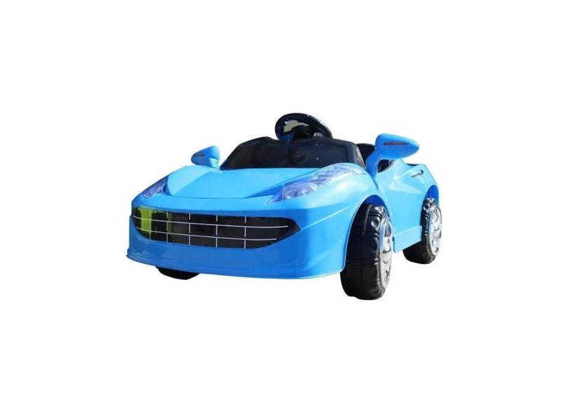 Mini Carro Elétrico Infantil 6V Importway Com Luzes De Farol Azul