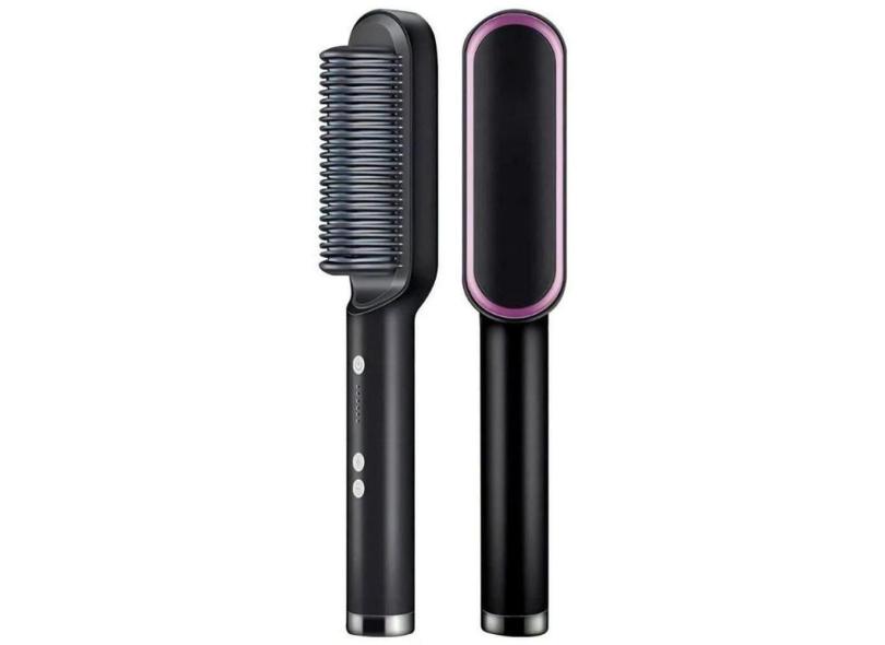 Escova pente secadora profissional 3 em 1 seca modela cabelo bivolt