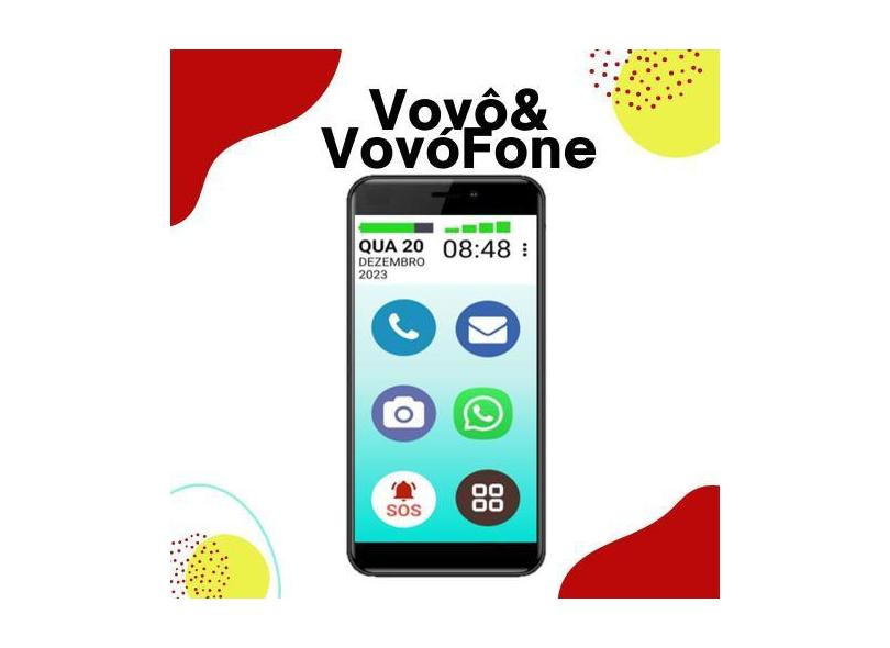 Vovô&vovófone nokia 4g 32+1gb tela grande 5.45 botão sos, Roxo