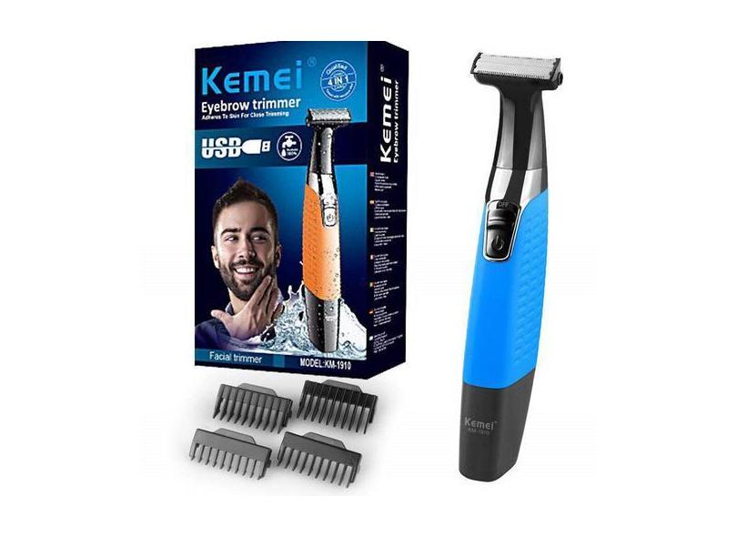Barbeador Elétrico Kemei Km1910 A Prova D'água 4 Em 1 Bivolt