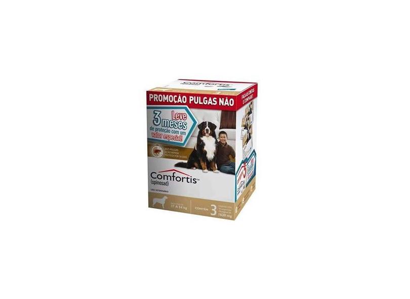 Comfortis 1620mg - Antipulgas Para Cães De 27 A 54kg - Elanco - 3 ...