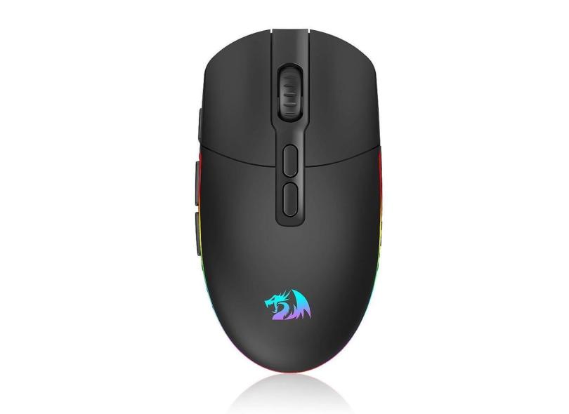 Mouse Gamer Redragon Invader Pro, Wireless, 10000 DPI, 9 Botões Programáveis