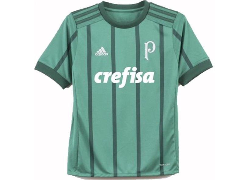 Camisa Torcedor Infantil Palmeiras I 2017/18 Sem Número Adidas