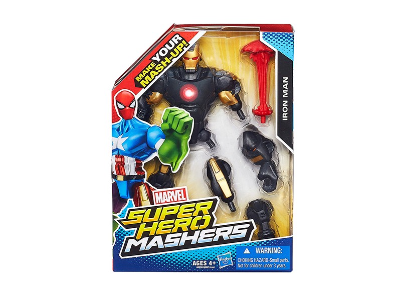 Boneco Homem de Ferro Marvel Super Hero Mashers A6830/A6825 - Hasbro