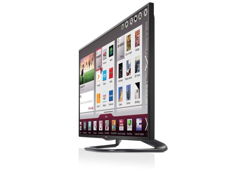 TV LED 60" Smart TV LG Cinema 3D Full HD 3 HDMI Conversor Digital Integrado 60LA6200