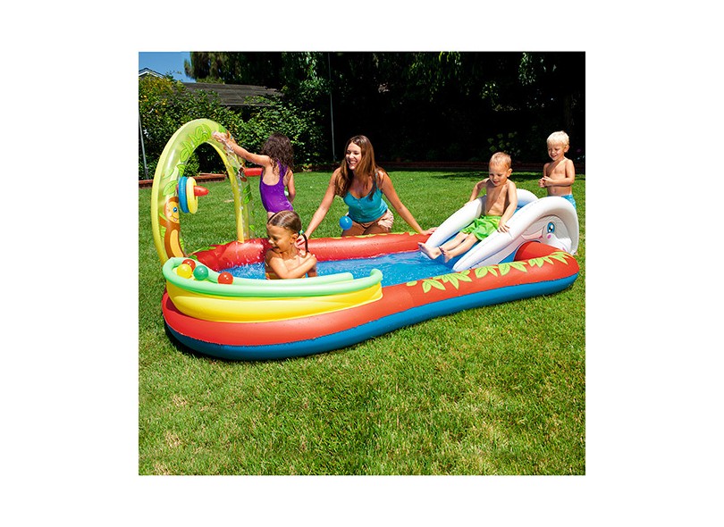 Piscina Inflável 250 l Oval Bestway Play Center Interativo