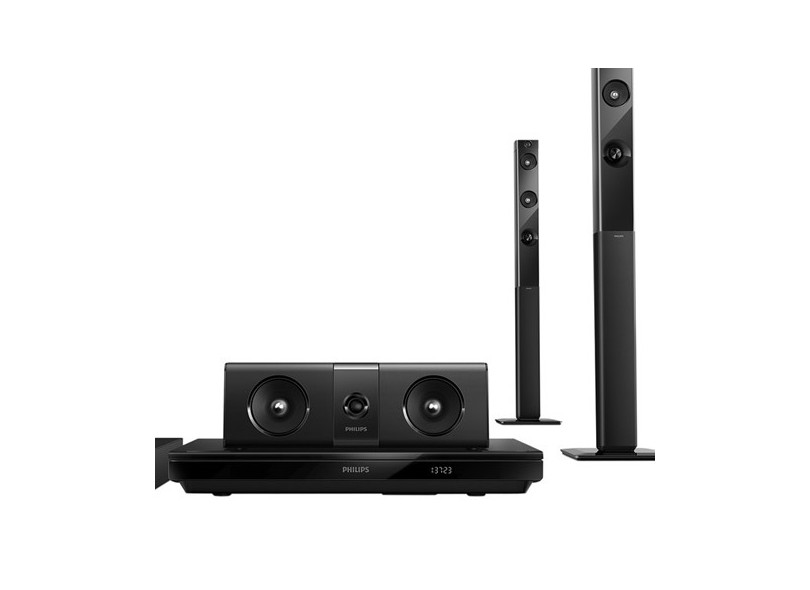 Home Theater Philips com Blu-Ray 3D 1000 W 5.1 Canais HTB5580/78