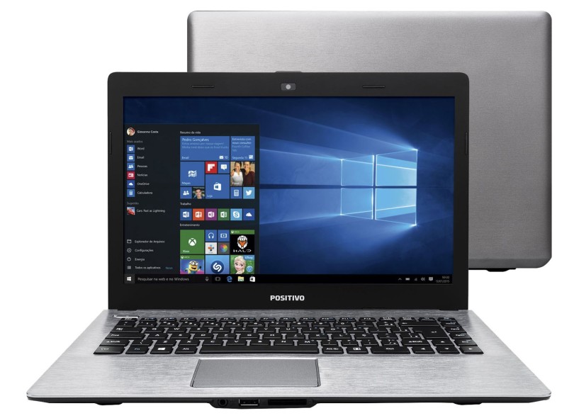 Notebook Positivo Premium Intel Core i3 4005U 4 GB de RAM HD 500 GB LED 14 " 4400 Windows 10 Home XR7550