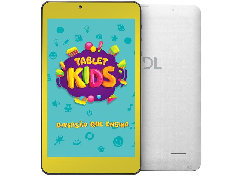 Tablet DL Eletrônicos Kids 8.0 GB TFT 7.0 " Android 7.1 (Nougat) C10