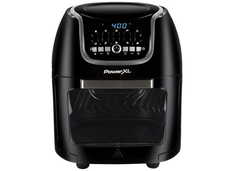 Fritadeira Elétrica Air Fryer 10 Litros com Tecnologia Vortex Air para Grelhar Assar, Reaquecer e Desidratar, 110V 1700W, PowerXL, Preta